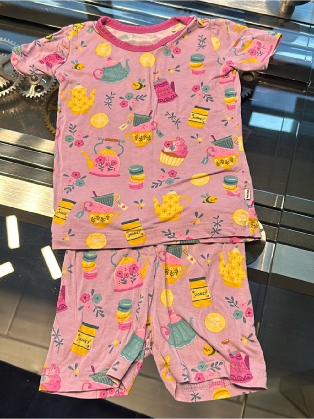 🫖🐝Little Sleepies Tea Part Toddler PJ🐝🫖